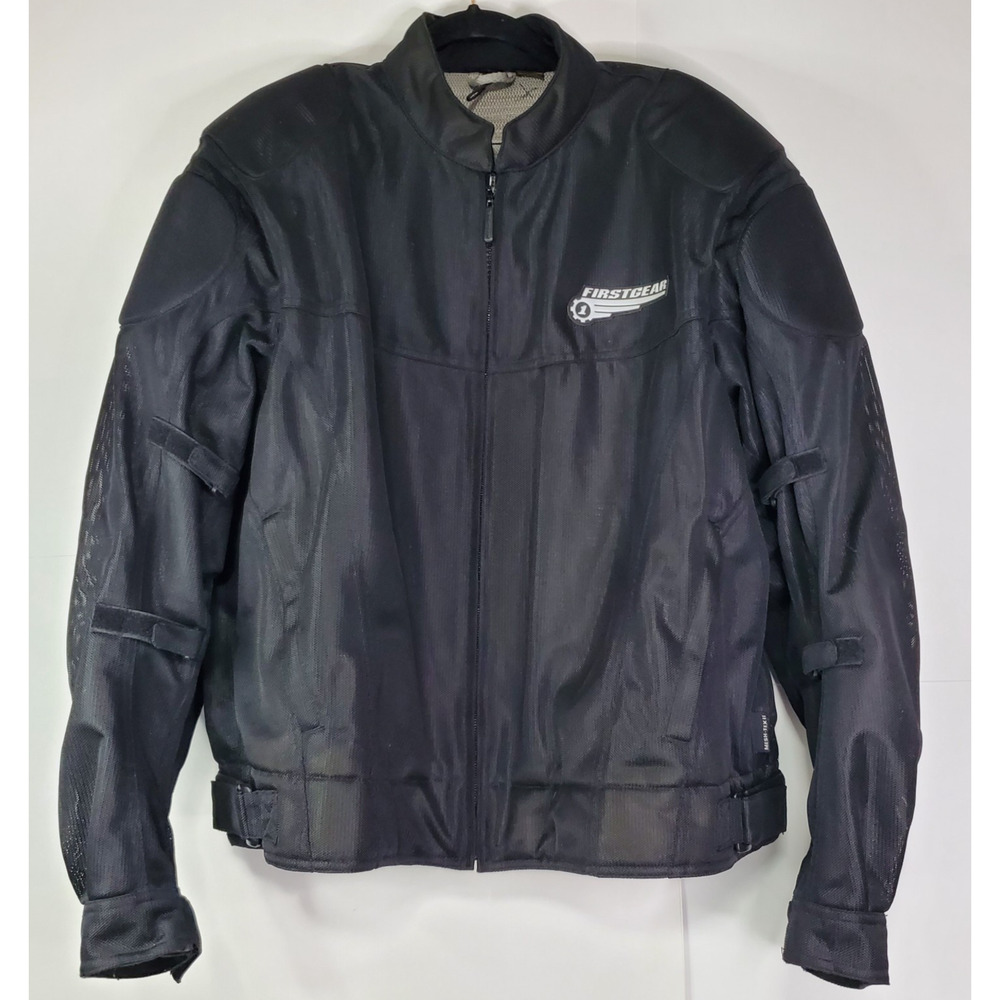 Firstgear Mesh-Tex Black Motorcycle Jacket Men's 2XL Hipertex collection